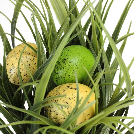 10" Green Spring Time Easter Grass & Egg Floral Arrangement